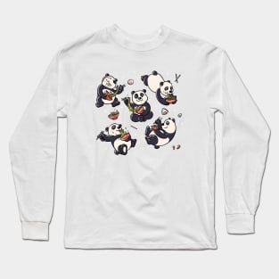 Ramen Pandas by Tobe Fonseca Long Sleeve T-Shirt